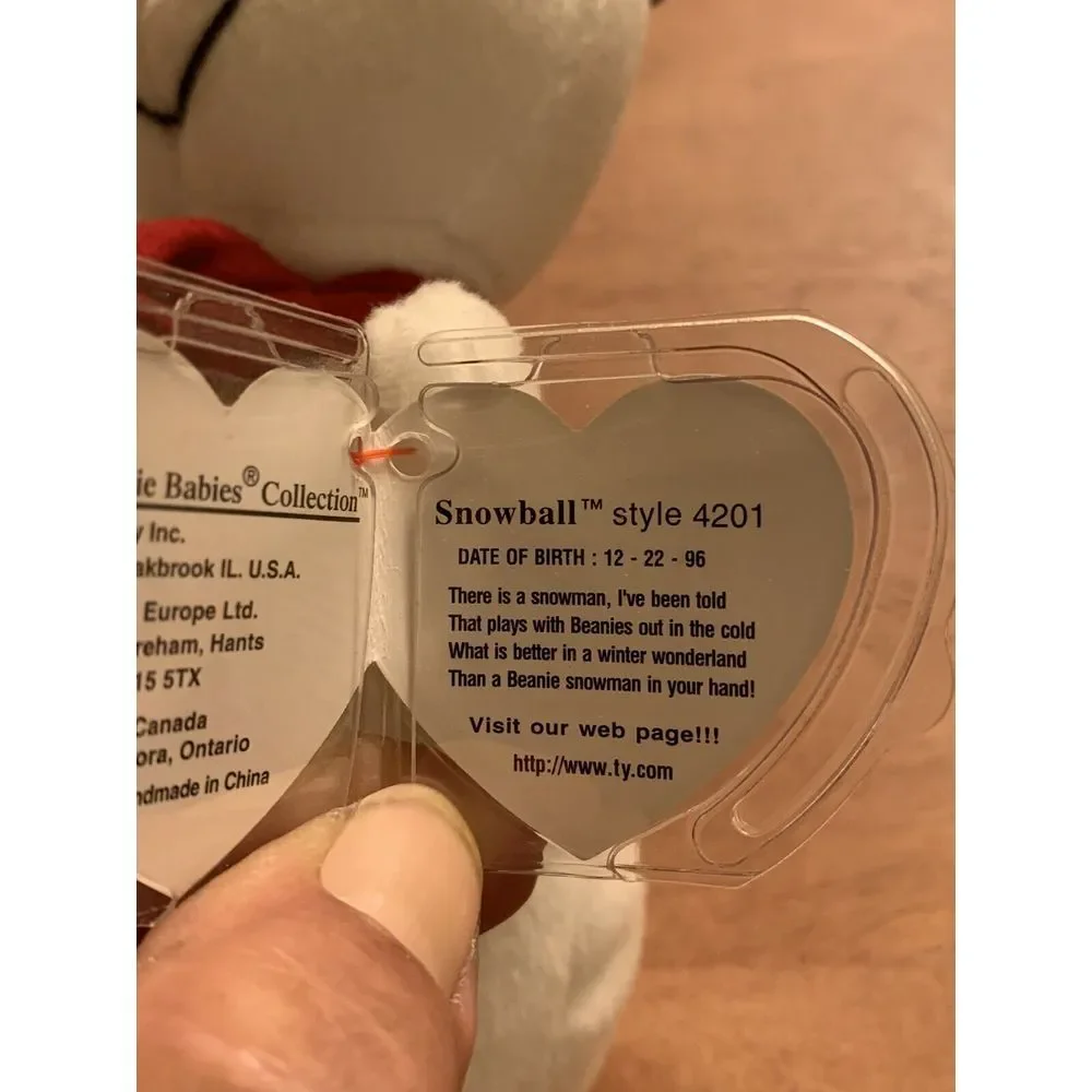Ty‎ Beanie Baby-Snowball Style 4201-PVC-1996 Errors